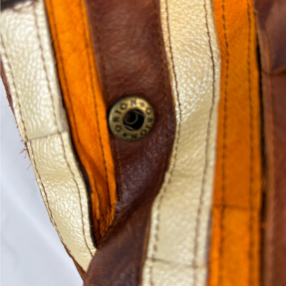 Anthropologies “De.De” Patchwork Orange/Brown/Whi… - image 6